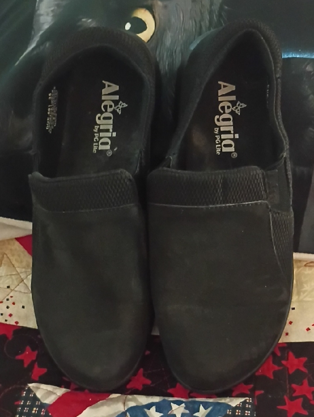 Alegria Black Women's Slip-On Comfort Loafers